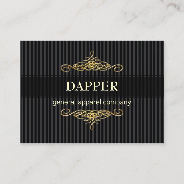 Carte De Visite PixDezines élégantes rayures de pin+défilement/do- (Devant)