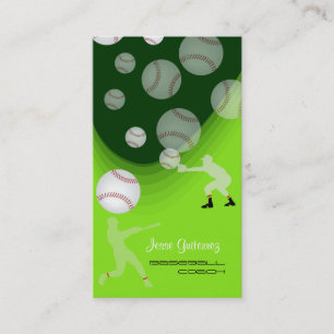 Carte De Visite PixDezines entraîneur de baseball/do-it-yourself c