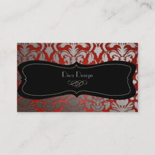Carte De Visite PixDezines fausse flora argent damask/do-it-yourse