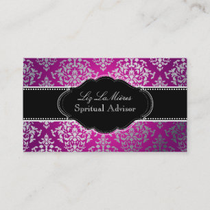Carte De Visite PixDezines Faux Argent Joséphine Damask/do-it-your