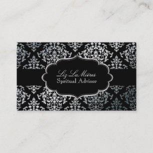 Carte De Visite PixDezines Faux Argent Joséphine Damask/do-it-your