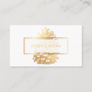 Carte De Visite PixDezines FAUX GOLD PINECONES/DO-IT-YOURSELF arri