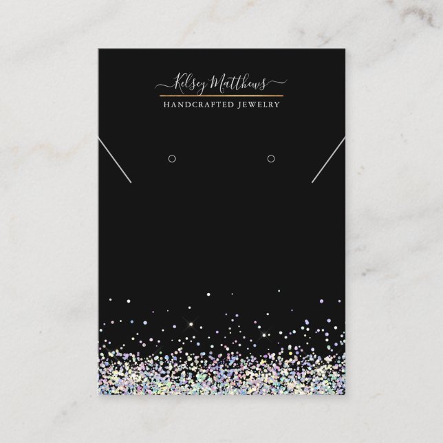 Carte De Visite PixDezines Faux Holographic Confetti (Devant)