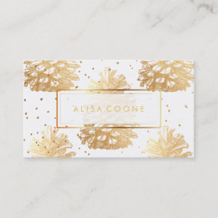Carte De Visite PixDezines faux pinecones d'or