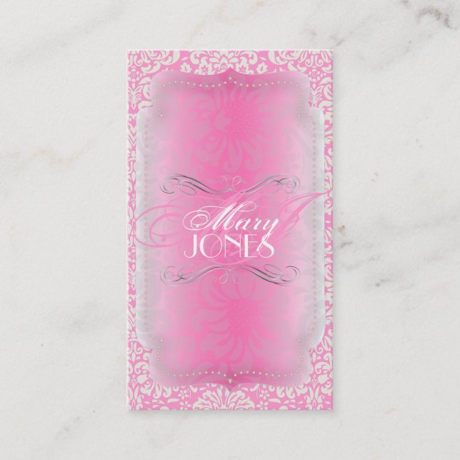 Carte De Visite PixDezines Fidora Vintage Damask (Devant)