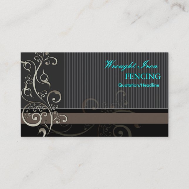 Carte De Visite PixDezines Fils ornementaux + pinstripes (Devant)