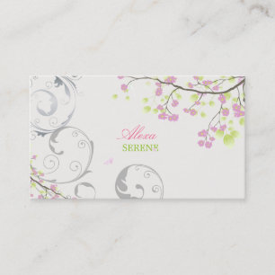 Carte De Visite PixDezines fleurs+tourbillons/do-it-yourself coule