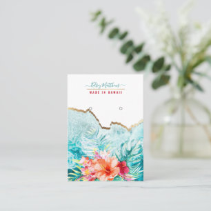 Carte De Visite PixDezines H2 Boucles d'oreilles Tropical Paradise