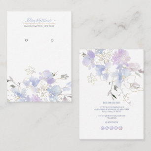 Carte De Visite PixDezines H2 Sweetpeas Dusty Blue