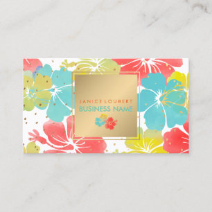 Carte De Visite PixDezines Hibiscus/Gold Specks/do-it-yourself Arr