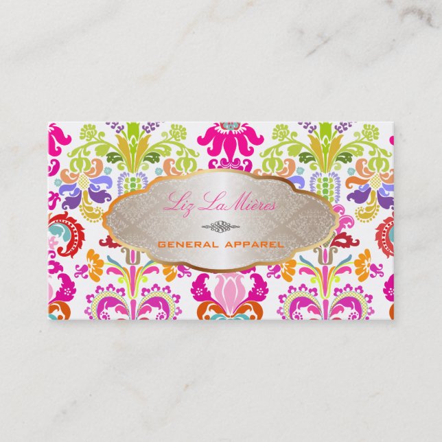Carte De Visite PixDezines isabella damask/multi-color (Devant)