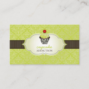 Carte De Visite PixDezines keylime swils cupcake/pinstripes/DO-IT-