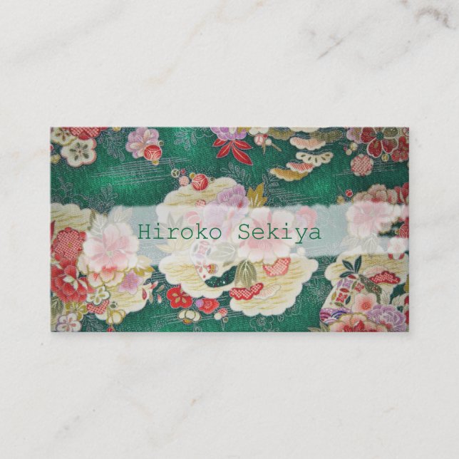 Carte De Visite PixDezines kimono/faux chirimen/orléandres (Devant)