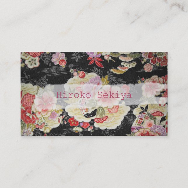 Carte De Visite PixDezines kimono/faux chirimen/orléandres (Devant)