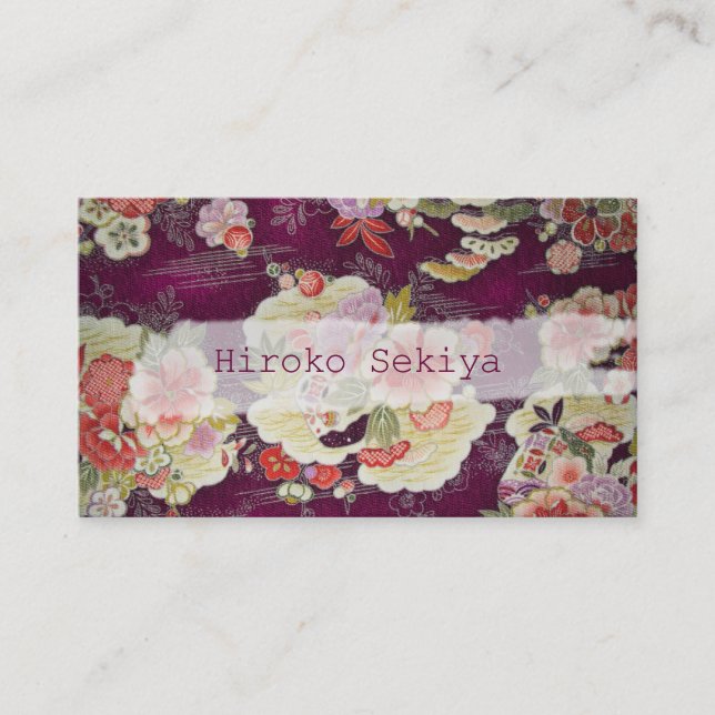 Carte De Visite PixDezines kimono/faux chirimen/orléandres (Devant)