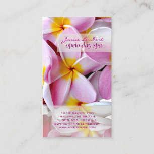 Carte De Visite PixDezines KONA PINK PLUMERIAS
