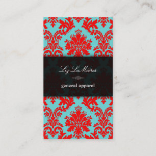 Carte De Visite PixDezines la paloma Damask/DO-IT-YOURSELF arrière
