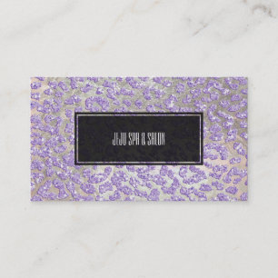 Carte De Visite PixDezines leopard/lilas/faux parties scintillant+