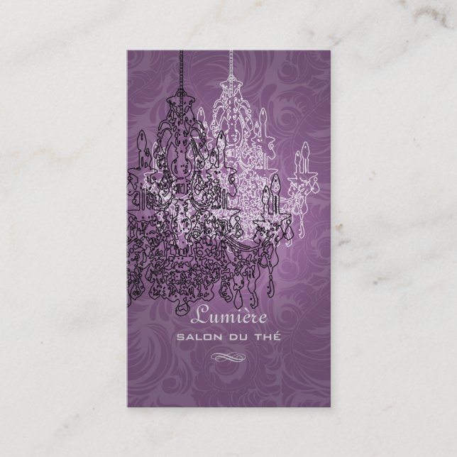 Carte De Visite PixDezines Lustre noir+blanc/arrière - plan do-it- (Devant)