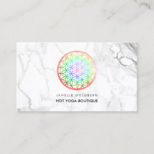 Carte De Visite PixDezines Marbre/Fleur de vie/Faux Foil