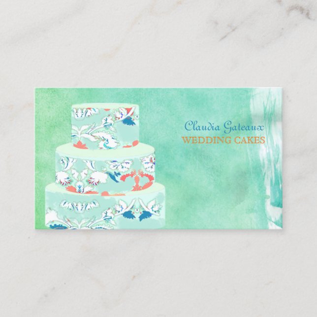 Carte De Visite PixDezines mariages gâteaux/aquarelle (Devant)
