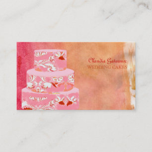 Carte De Visite PixDezines mariages gâteaux/aquarelle affecte