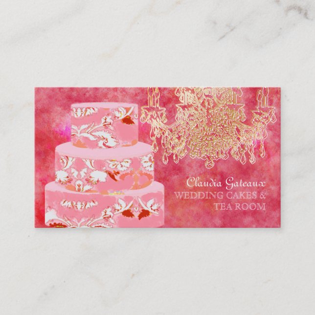 Carte De Visite PixDezines mariages gâteaux/aquarelle affecte (Devant)