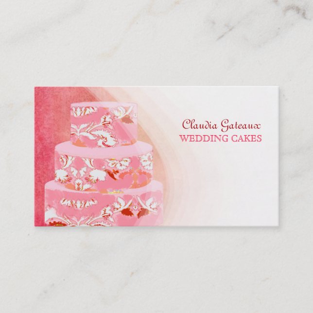 Carte De Visite PixDezines mariages gâteaux/aquarelle affecte (Devant)