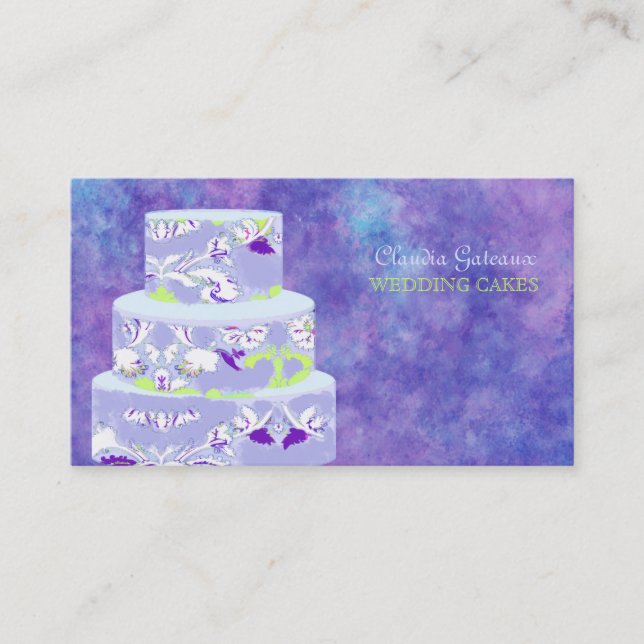 Carte De Visite PixDezines mariages gâteaux/aquarelle affecte (Devant)