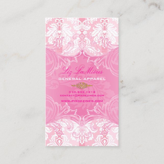 Carte De Visite PixDezines Marie Antoinette sur Pique Damask (Devant)