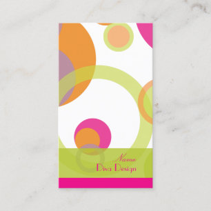 Carte De Visite PixDezines Mod Bubbles / Retro Syle + Colonnes