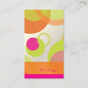 Carte De Visite PixDezines Mod Bubbles / Retro Syle + Colonnes