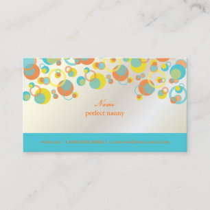 Carte De Visite PixDezines Mod Bubbles / Retro Syle + Colonnes