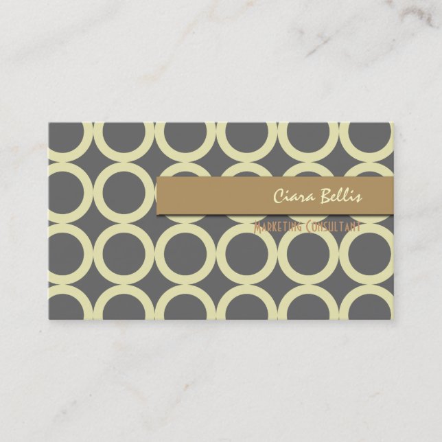 Carte De Visite PixDezines Mod Rings {arrière - plan personnalisab (Devant)