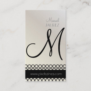Carte De Visite PixDezines Mod Rings, monogramme