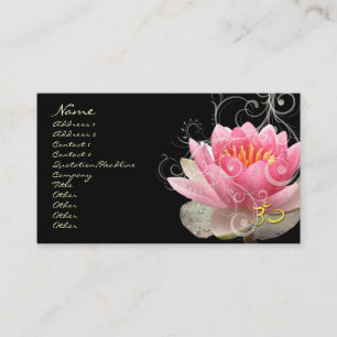 Carte De Visite PixDezines nénuphars roses + tourbillons de nacre