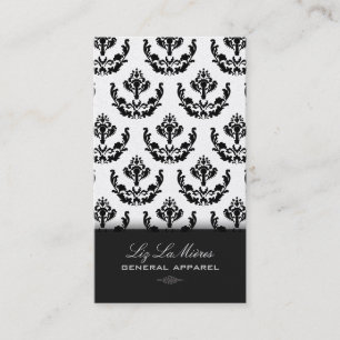 Carte De Visite PixDezines noir firenze damask
