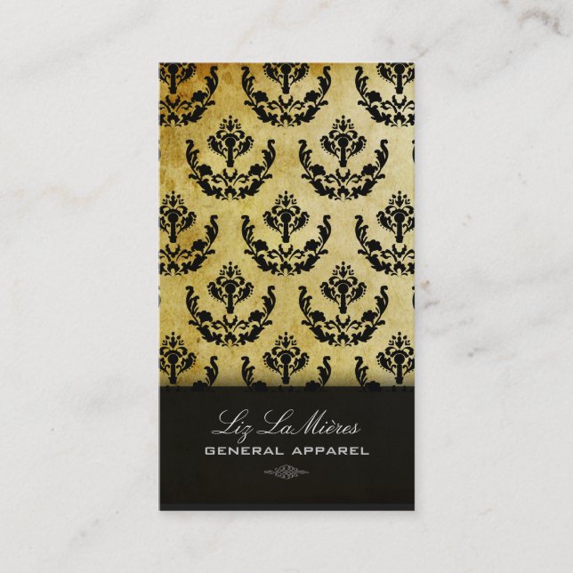 Carte De Visite PixDezines noir firenze damask (Devant)