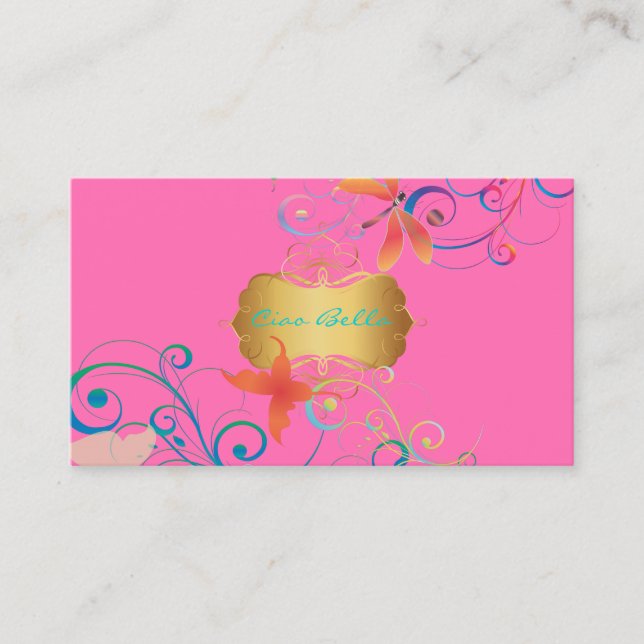 Carte De Visite PixDezines Papillons Papillons Arc-en-ciel (Devant)