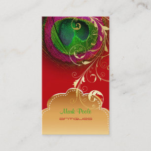 Carte De Visite PixDezines Peacock eye+filigree swils