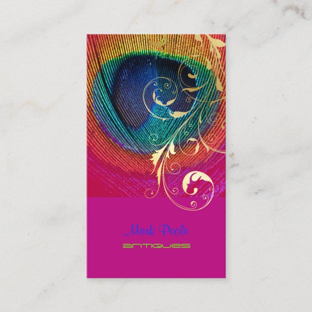 Carte De Visite PixDezines Peacock eye+filigree swils (Devant)