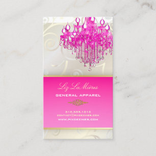 Carte De Visite PixDezines PINK CRYSTAL CHANDELIER+CÂBLES