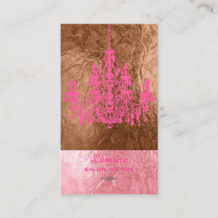 Carte De Visite PixDezines Pink+White Chandelier/fausse feuille