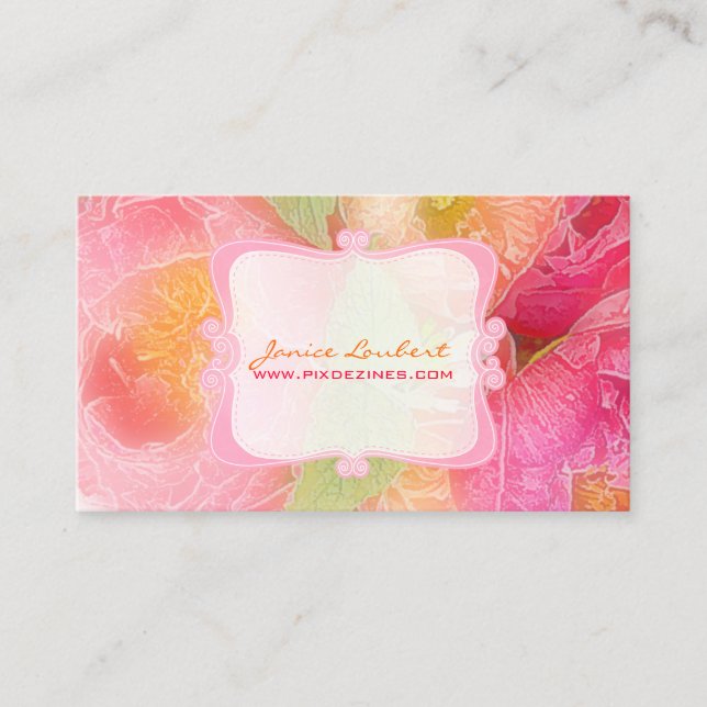 Carte De Visite PixDezines pivoines bouquets/do-it-yourself arrièr (Devant)