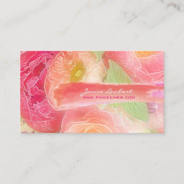 Carte De Visite PixDezines pivoines bouquets/do-it-yourself arrièr (Devant)