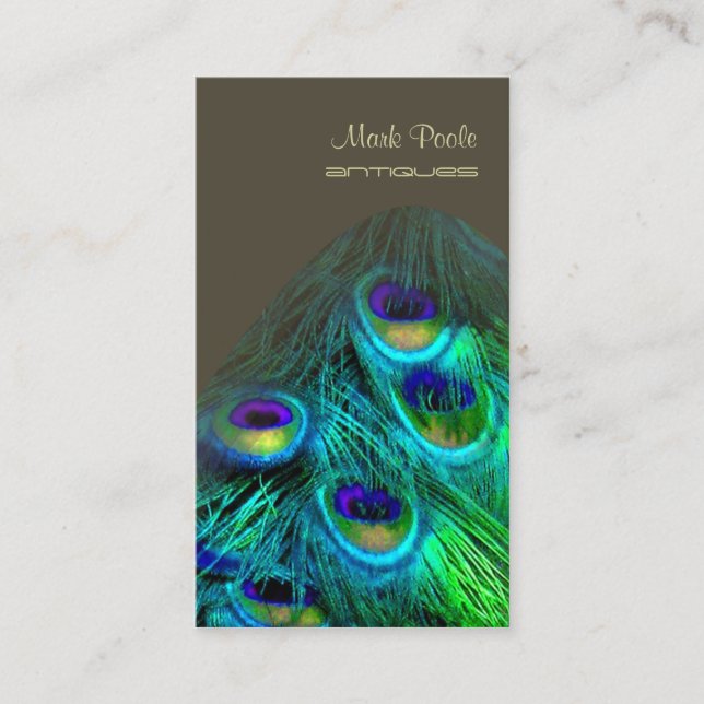 Carte De Visite PixDezines plumes de paon/psychédélique (Devant)
