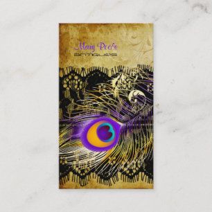 Carte De Visite PixDezines polices vintage paon+dentelle/do-it-you