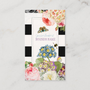 Carte De Visite PixDezines primrose vintage, pivoines