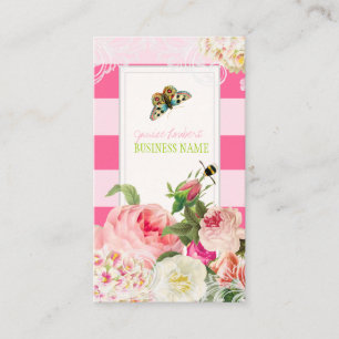 Carte De Visite PixDezines primrose vintage, pivoines/DIYstripes