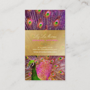 Carte De Visite PixDezines Proud Peacock Feather pour la longévité
